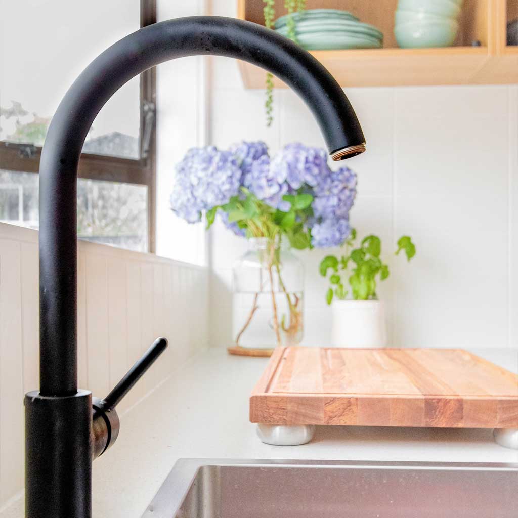 Image of kitchen faucet and sink