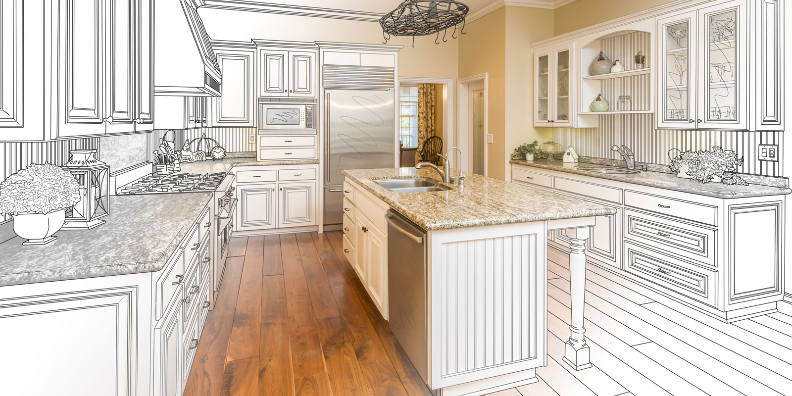 Image of a kitchen concept from design to reality